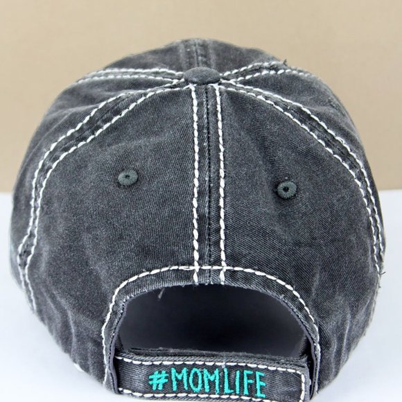 NWT Distressed Black I Run This Rodeo Cap - Picture 3 of 3